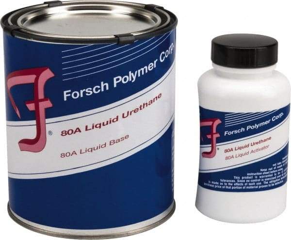 Forsch Polymer Corp - 1 Lb Kit Tan Polyurethane Castable Rubber - 100°F Max Operating Temp, 30 min Tack Free Dry Time, 24 hr Full Cure Time, Series URS 5180 - Eagle Tool & Supply