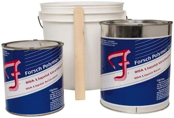 Forsch Polymer Corp - 10 Lb Kit Tan Polyurethane Castable Rubber - 100°F Max Operating Temp, 30 min Tack Free Dry Time, 24 hr Full Cure Time, Series URS 5180 - Eagle Tool & Supply