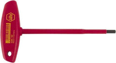 Wiha - 6mm Hex, T-Handle, Insulated Hex Key - 182mm OAL, Chrome Vanadium Molybdenum, Metric System of Measurement - Eagle Tool & Supply