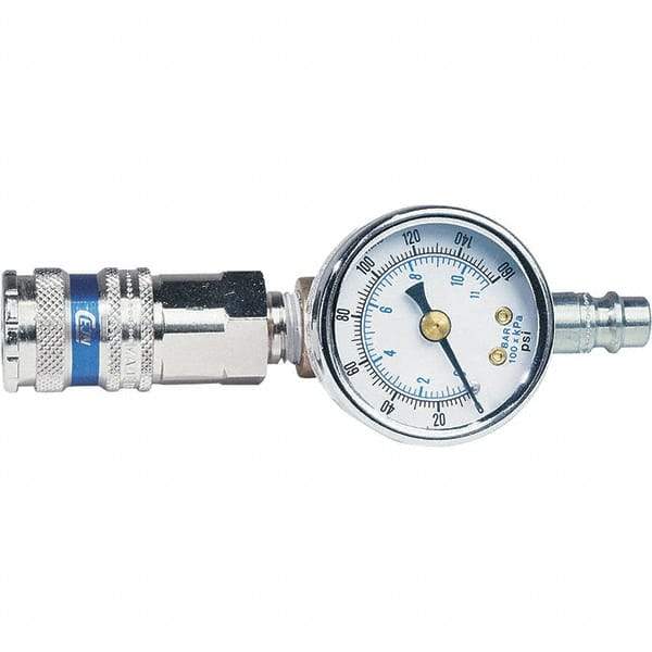 Dynabrade - Grinder Repair Airline Test Gauge - Use with Dynabrade Air Power Tools - Eagle Tool & Supply