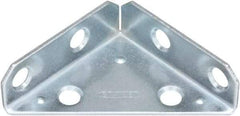 National Mfg. - 2" Long x 2" Wide Steel Corner Braces - Zinc Plated Finish - Eagle Tool & Supply