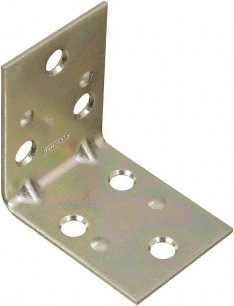 National Mfg. - 2" Long x 1-1/2" Wide Steel Corner Braces - Zinc Plated Finish - Eagle Tool & Supply