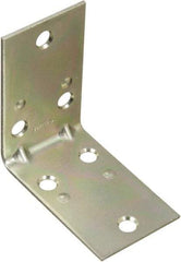 National Mfg. - 2-1/2" Long x 1-1/2" Wide Steel Corner Braces - Zinc Plated Finish - Eagle Tool & Supply