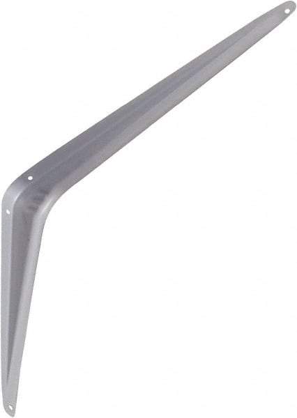 National Mfg. - 100 Lb Capacity, Gray Shelf Brackets - 12" Long x 14" High x 1.9" Wide - Eagle Tool & Supply