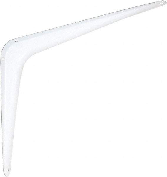 National Mfg. - 100 Lb Capacity, White Shelf Brackets - 8" Long x 10" High x 1-1/2" Wide - Eagle Tool & Supply