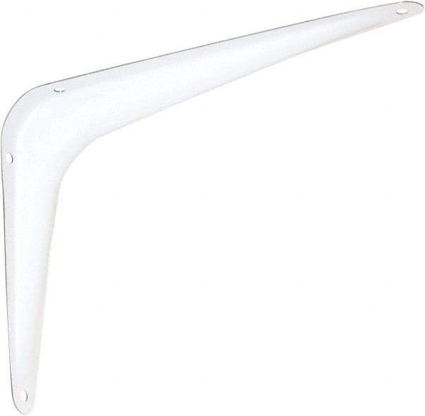 National Mfg. - 100 Lb Capacity, White Shelf Brackets - 6" Long x 8" High x 1.667" Wide - Eagle Tool & Supply