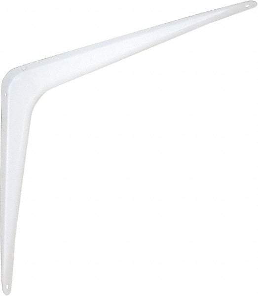 National Mfg. - 100 Lb Capacity, White Shelf Brackets - 12" Long x 14" High x 1.9" Wide - Eagle Tool & Supply