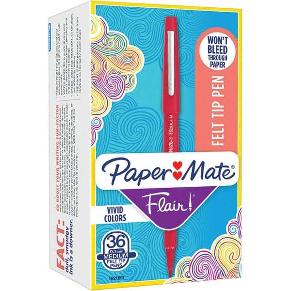 Paper Mate - Pens & Pencils Type: Porous Point Pen Color: Red - Eagle Tool & Supply