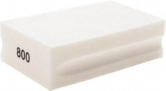 Brite Star - 800 Grit, Diamond Hand Pad - White, 2-1/4" Wide x 3-3/4" Long, Coated - Eagle Tool & Supply