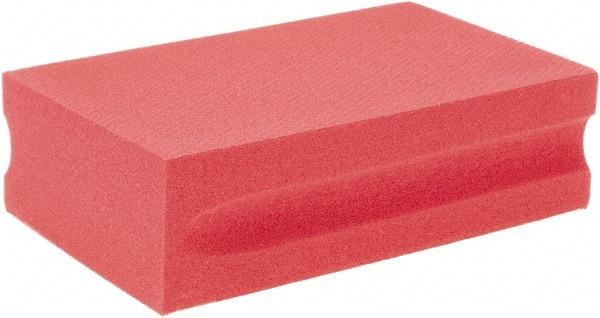 Brite Star - 200 Grit, Diamond Hand Pad - Red, 2-1/4" Wide x 3-3/4" Long, Coated - Eagle Tool & Supply