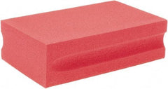 Brite Star - 200 Grit, Diamond Hand Pad - Red, 2-1/4" Wide x 3-3/4" Long, Coated - Eagle Tool & Supply