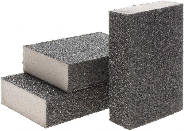 Brite Star - 2-3/4" Wide x 12" Long, Hard Grade Sanding Sponge - 30 & 60 Grit, 1" Thick - Eagle Tool & Supply