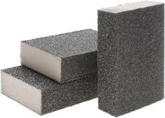 Brite Star - 2-3/4" Wide x 12" Long, Hard Grade Sanding Sponge - 30 & 60 Grit, 1" Thick - Eagle Tool & Supply
