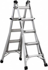 Louisville - 16 Steps, 17' High, Type IA Rating, Aluminum Multi-Use Ladder - Eagle Tool & Supply