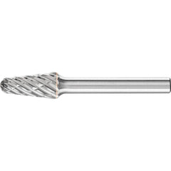 PFERD - SL-3, 3/8" Cut Diam, 1/4" Shank Diam, Carbide End Cut Tree with Radius End Burr - Exact Industrial Supply