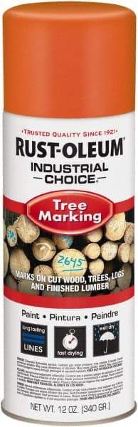 Rust-Oleum - 12 fl oz Fluorescent Orange Marking Paint - 300' Coverage, Modified Alkyd Formula, >500 gL VOC - Eagle Tool & Supply