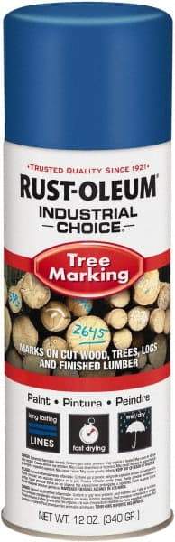 Rust-Oleum - 12 fl oz Blue Marking Paint - 300' Coverage, Modified Alkyd Formula, >500 gL VOC - Eagle Tool & Supply