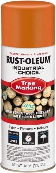 Rust-Oleum - 12 fl oz Orange Marking Paint - 300' Coverage, Modified Alkyd Formula, >500 gL VOC - Eagle Tool & Supply