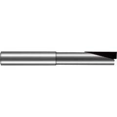Harvey Tool - 5/32", 1/4" LOC, 3/16" Shank Diam, 2" OAL, 1 Flute Brazed Solid Carbide Square End Mill - Exact Industrial Supply