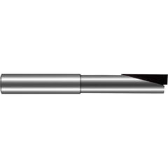 Harvey Tool - 3/32", 3/16" LOC, 1/8" Shank Diam, 1-1/2" OAL, 1 Flute Brazed Solid Carbide Square End Mill - Exact Industrial Supply