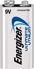 Energizer - Size 9V, Lithium, Standard Battery - 9 Volts, Snap Terminal - Eagle Tool & Supply