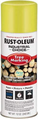 Rust-Oleum - 12 fl oz Fluorescent Yellow Marking Paint - 300' Coverage, Modified Alkyd Formula, >500 gL VOC - Eagle Tool & Supply