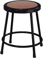 NPS - 18 Inch High, Stationary Fixed Height Stool - 14 Inch Deep x 14 Inch Wide, Hardboard Seat, Black - Eagle Tool & Supply