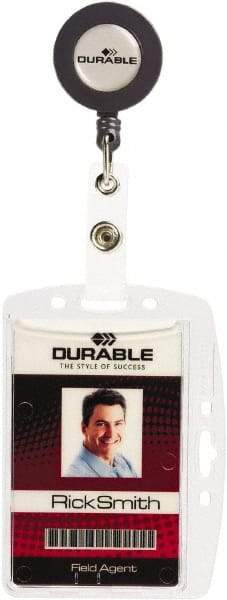 DURABLE - Slide In/Out Badge Holder - Clear - Eagle Tool & Supply