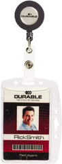 DURABLE - Slide In/Out Badge Holder - Clear - Eagle Tool & Supply