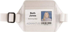 ADVANTUS - Arm Band Badge Holder - Clear/White - Eagle Tool & Supply