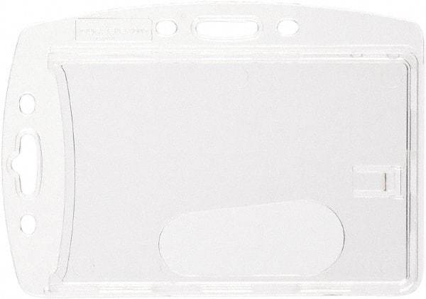 DURABLE - Various Attachment Types Badge Holder - Clear - Eagle Tool & Supply