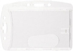 DURABLE - Various Attachment Types Badge Holder - Clear - Eagle Tool & Supply