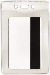 ADVANTUS - Clip-On Badge Holder - Clear - Eagle Tool & Supply