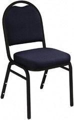 NPS - Fabric Blue Stacking Chair - Black Frame, 18" Wide x 20" Deep x 34" High - Eagle Tool & Supply