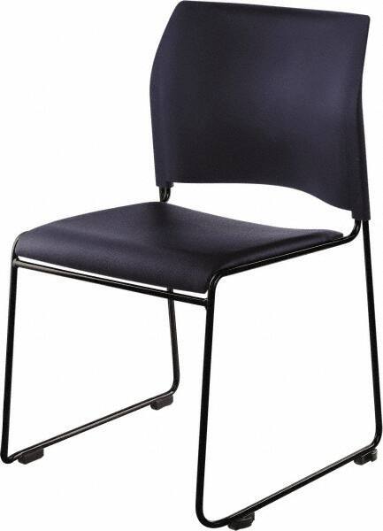 NPS - Vinyl Navy Stacking Chair - Black Frame, 20" Wide x 19-1/4" Deep x 30" High - Eagle Tool & Supply