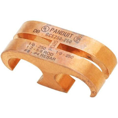 Panduit - 6 to 1/0 AWG Compatible Grounding Clamp - Copper Alloy, 0.9409" OAL - Eagle Tool & Supply