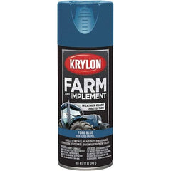 Krylon - Blue (Ford), 12 oz Net Fill, Gloss, Farm & Equipment Spray Paint - 12 oz Container, Use on Equipment - Eagle Tool & Supply
