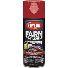 Krylon - Red (International Harvester), 12 oz Net Fill, Gloss, Farm & Equipment Spray Paint - 12 oz Container, Use on Equipment - Eagle Tool & Supply
