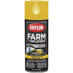 Krylon - Yellow (John Deere), 12 oz Net Fill, Gloss, Farm & Equipment Spray Paint - 12 oz Container, Use on Equipment - Eagle Tool & Supply