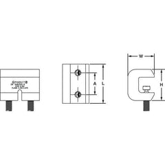 Panduit - 6 AWG Compatible Grounding Clamp - Copper Alloy, 3.1496" OAL, IEEE STD 837-2002, DB Rated, Comply with Vibration Tests per MIL-STD-202G (METHOD 201A) - Eagle Tool & Supply