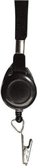 ADVANTUS - Lanyards Material: Polyester Color: Black - Eagle Tool & Supply