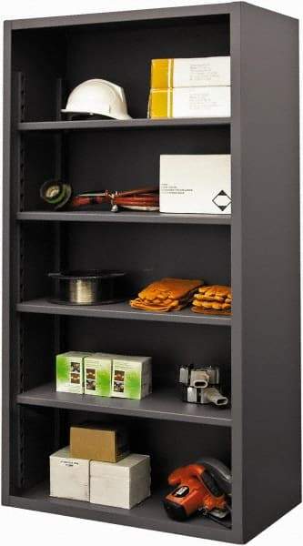 Durham - 4 Shelves, 7,600 Lb Capacity, Closed Shelving System - 36" Wide x 24" Deep x 72" High, Gray - Eagle Tool & Supply