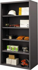Durham - 4 Shelves, 7,600 Lb Capacity, Closed Shelving System - 36" Wide x 24" Deep x 72" High, Gray - Eagle Tool & Supply