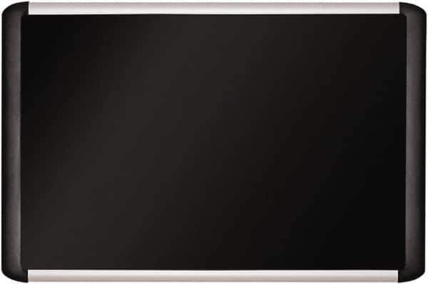 MasterVision - 49.61" Wide x 100.79" High Cork Bulletin Board - Fabric, Black - Eagle Tool & Supply