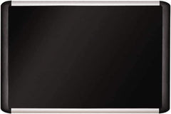 MasterVision - 49.61" Wide x 100.79" High Cork Bulletin Board - Fabric, Black - Eagle Tool & Supply