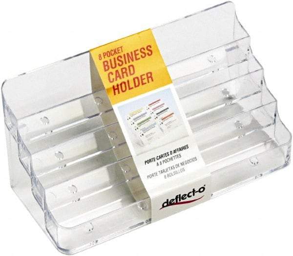 Deflect-o - Clear Business Card Holder - Plastic - Eagle Tool & Supply