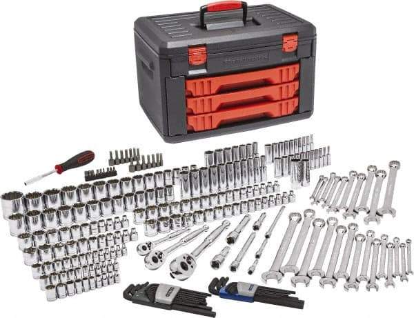 GearWrench - 239 Piece 1/4, 3/8 & 1/2" Drive Mechanic's Tool Set - Comes in Blow Molded Case with 3 Drawers - Eagle Tool & Supply