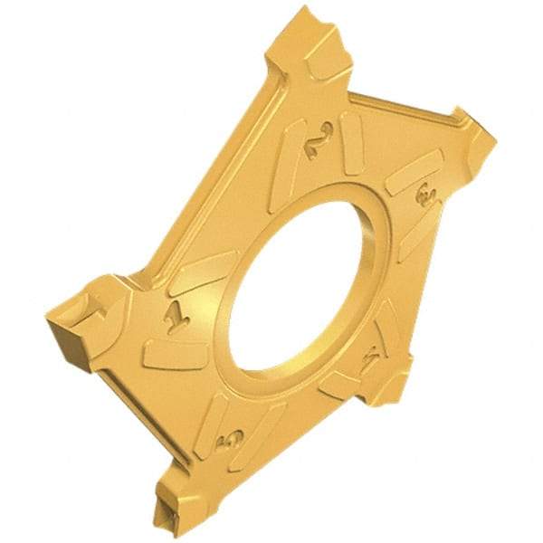 Iscar - PENTAD32R200 Grade IC808, 3mm Cutting Width Carbide Cutoff Insert - Right Hand Lead Angle, 0.2mm Corner Radius, TiAlN Finish - Eagle Tool & Supply