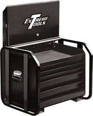 EXTREME TOOLS - 36" Wide x 25-1/4" Deep x 28-1/4" High Job Site Road Box - 1 Door, Steel, Black - Eagle Tool & Supply