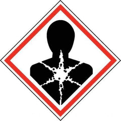 NMC - Hazardous Materials Label, Header: Health Hazard - Legend: GHS - Graphic, English, Black & Red, 2" Long x 2" High, No Coating - Eagle Tool & Supply